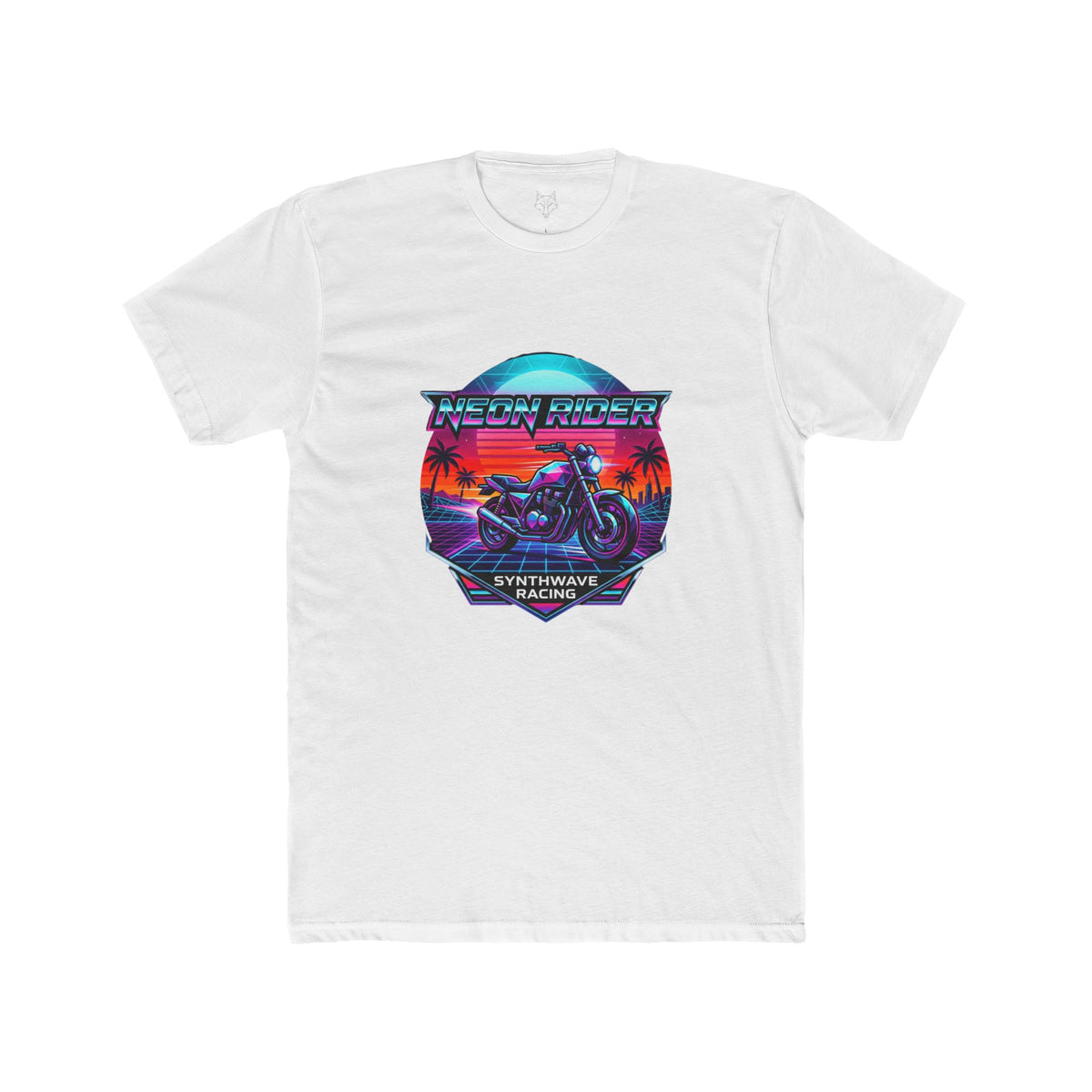 Motorcycle Sunset Tee — "Speedway Nights" Retro Vaporwave Bike T-Shirt