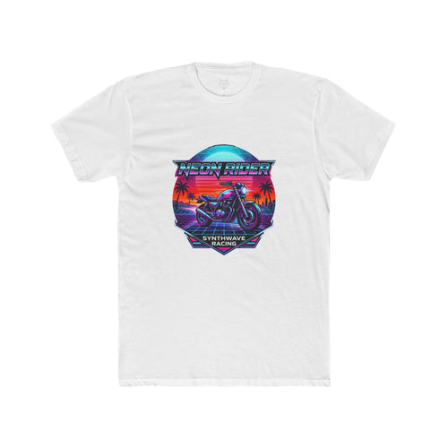 Motorcycle Sunset Tee — "Speedway Nights" Retro Vaporwave Bike T-Shirt