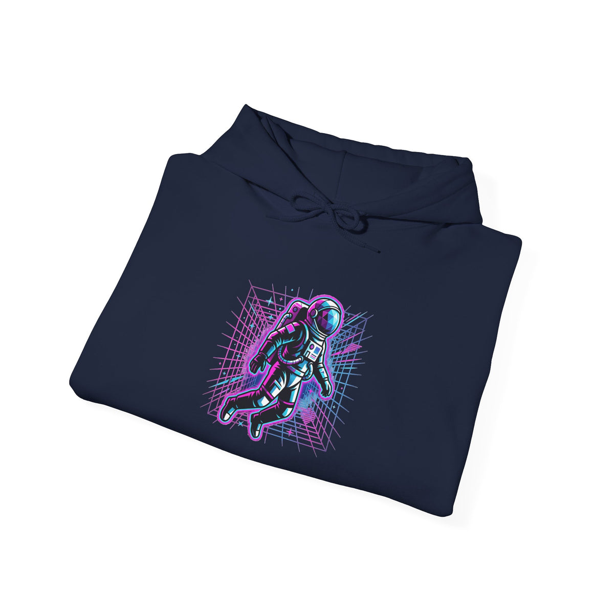 Astronaut Hoodie — Neon Vaporwave Space Pilot Graphic Sweatshirt