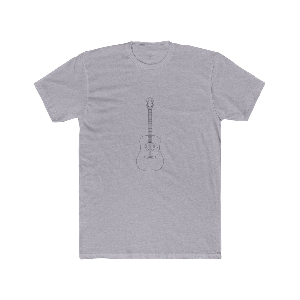 Guitar Outline Tee — Minimal Acoustic Guitar Graphic T-Shirt