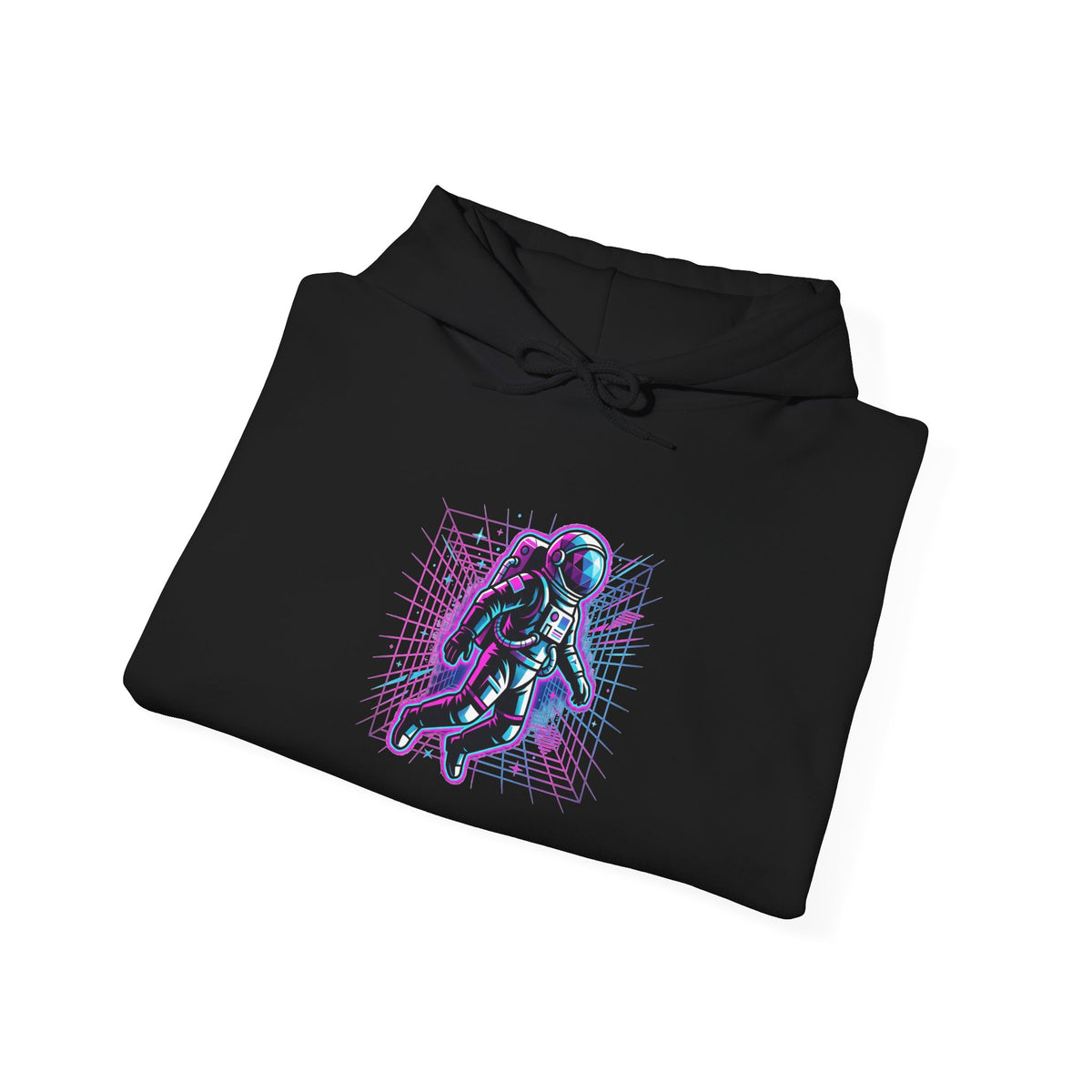 Astronaut Hoodie — Neon Vaporwave Space Pilot Graphic Sweatshirt