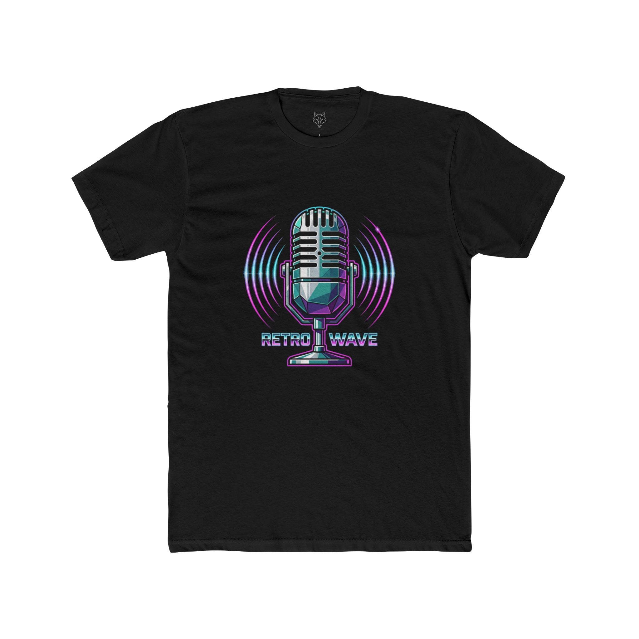 Retrowave Microphone Tee – Retro Wave Vintage Mic Graphic T-Shirt