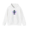 Podcast Microphone Hoodie — Retro Neon 'Studio Waves' Pullover