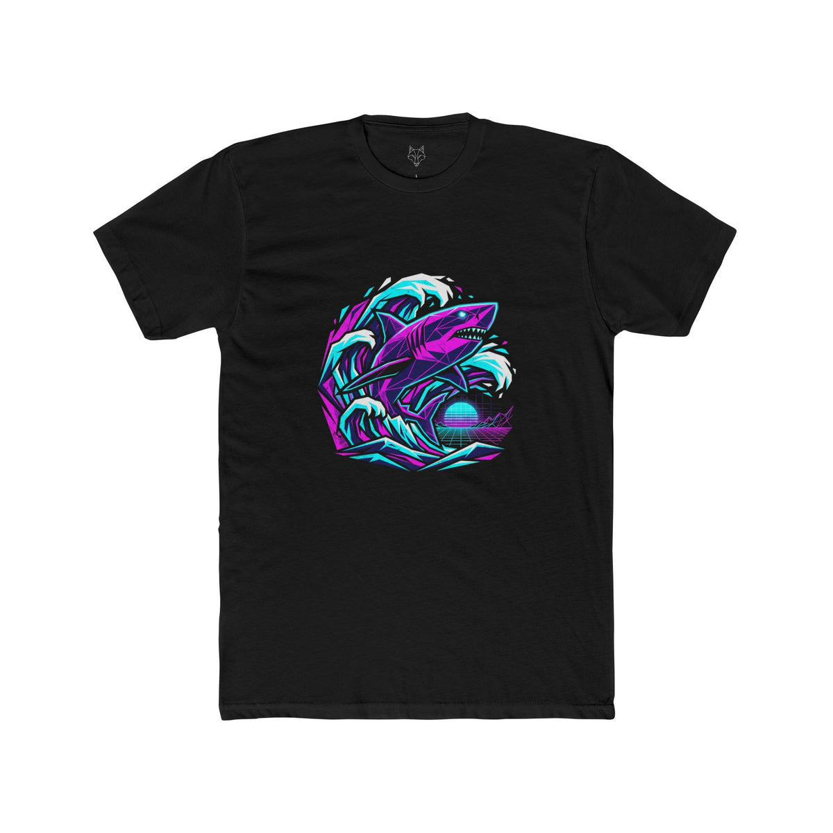 Retro Neon Shark Tee — Vaporwave Surf Graphic T-Shirt