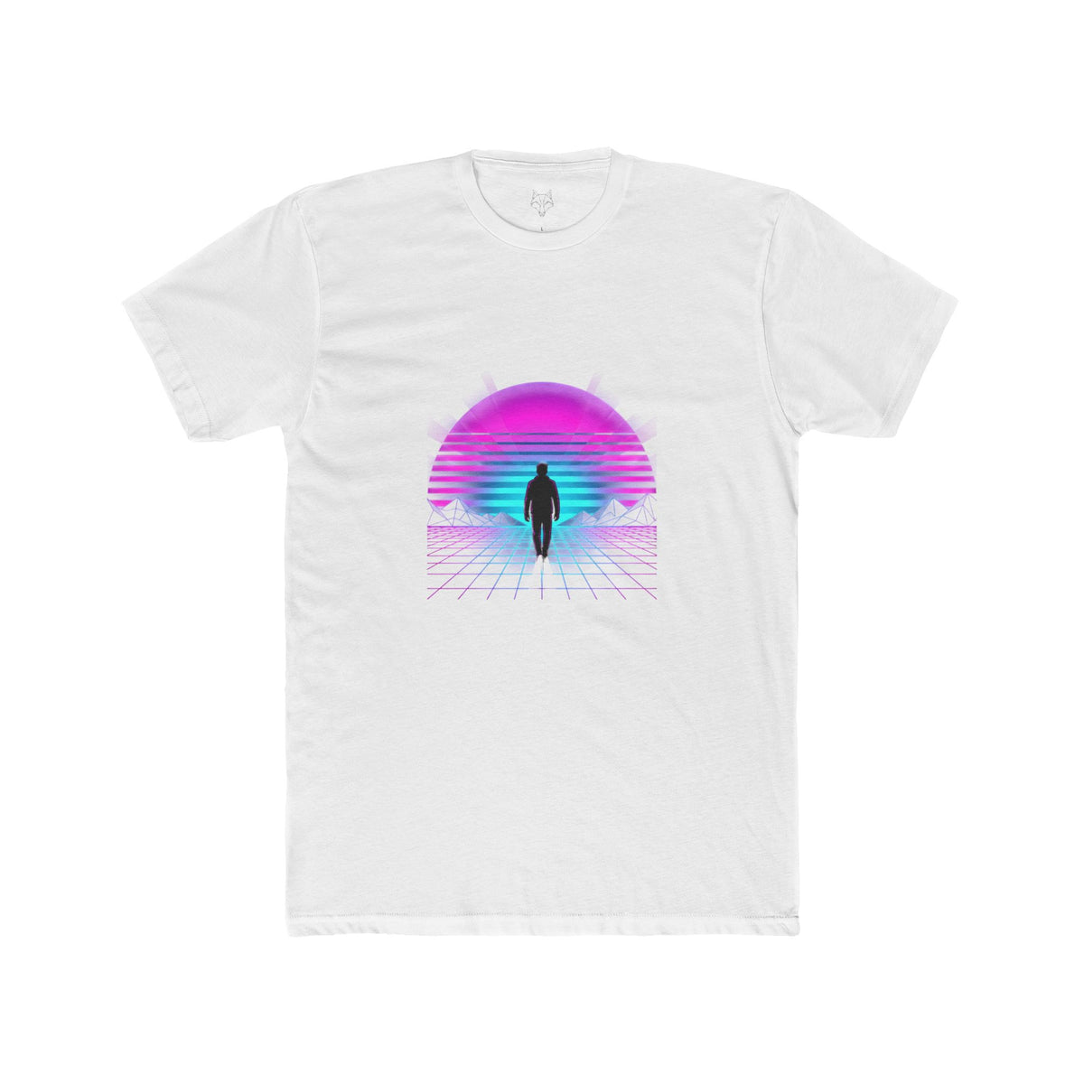 Retro Vaporwave Tee — Neon Sunset Silhouette Graphic T-Shirt