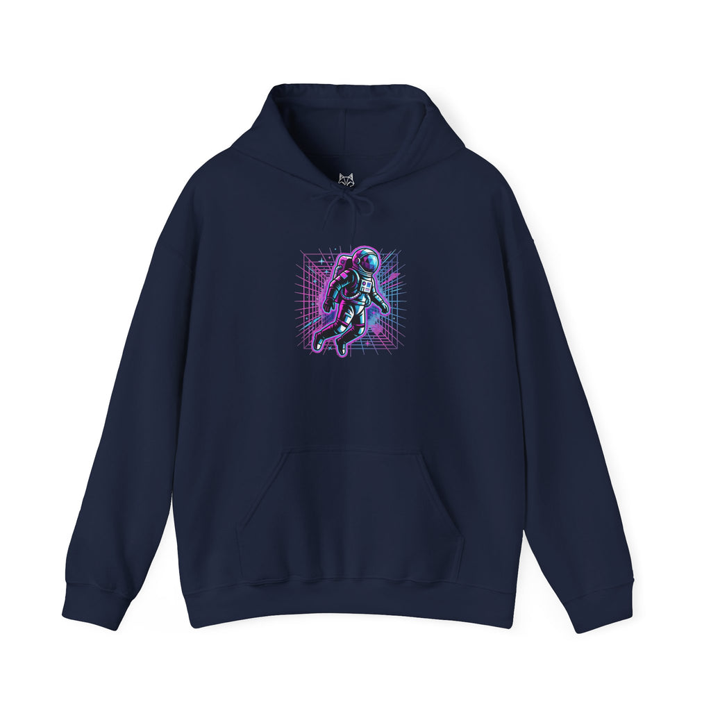 Astronaut Hoodie — Neon Vaporwave Space Pilot Graphic Sweatshirt