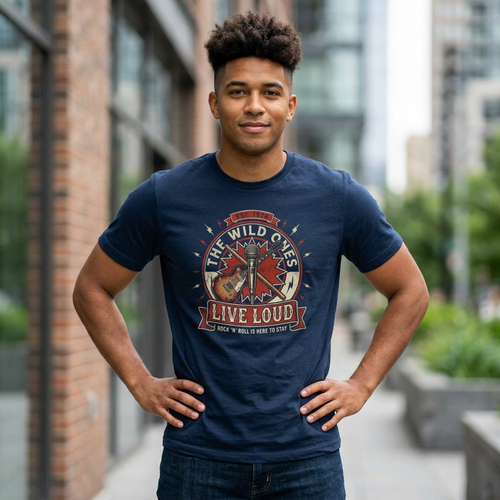 Live Loud Rock Band Tee — The Wild Ones Guitar Vintage Graphic T-Shirt