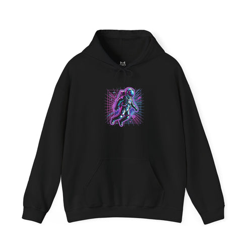 Astronaut Hoodie — Neon Vaporwave Space Pilot Graphic Sweatshirt