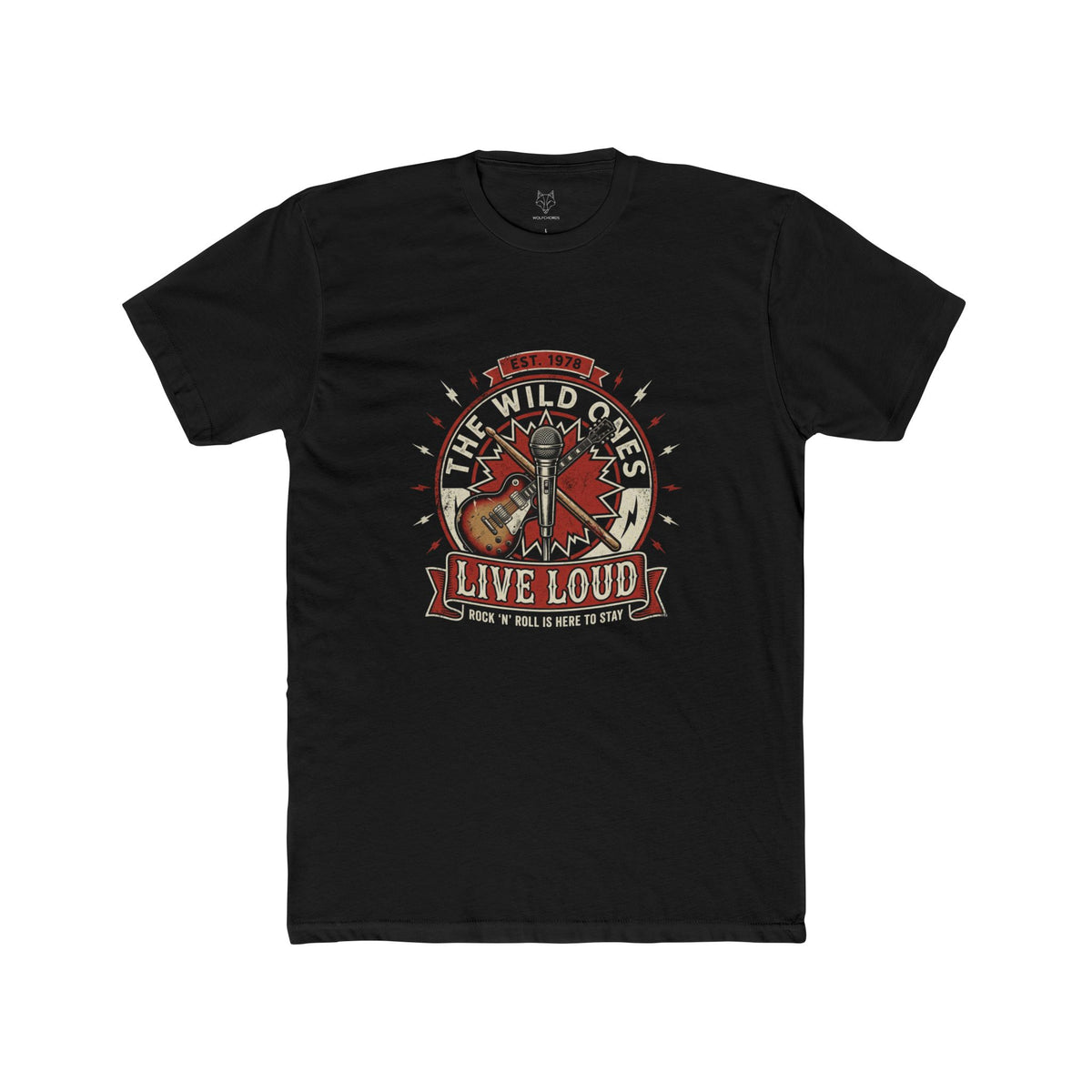 Live Loud Rock Band Tee — The Wild Ones Guitar Vintage Graphic T-Shirt