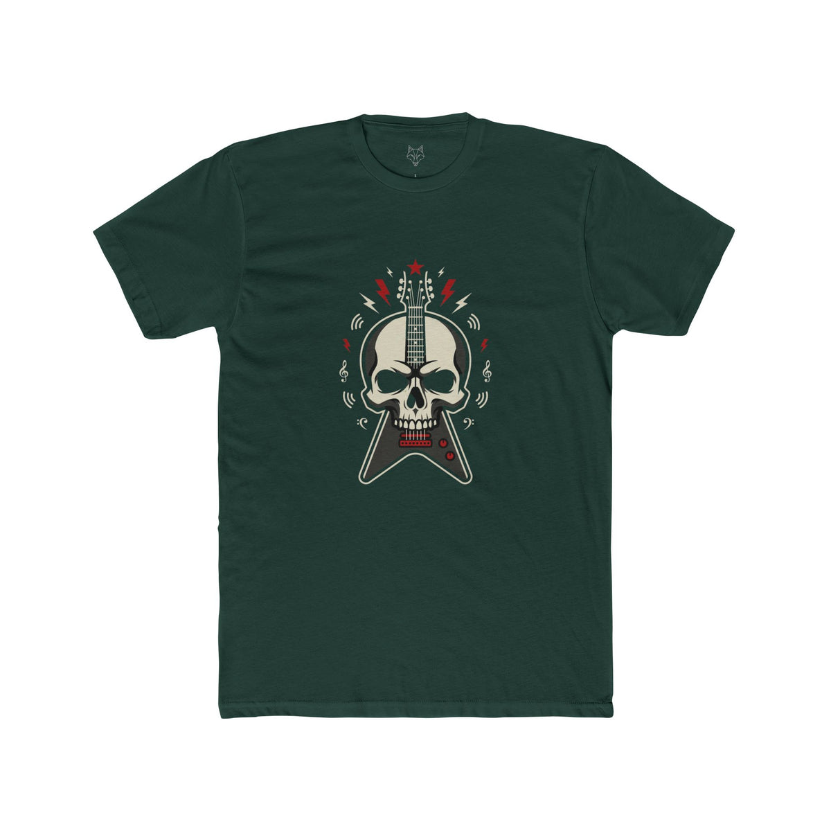 Skull Guitar T-Shirt — Rock Guitarist Skull Graphic Tee