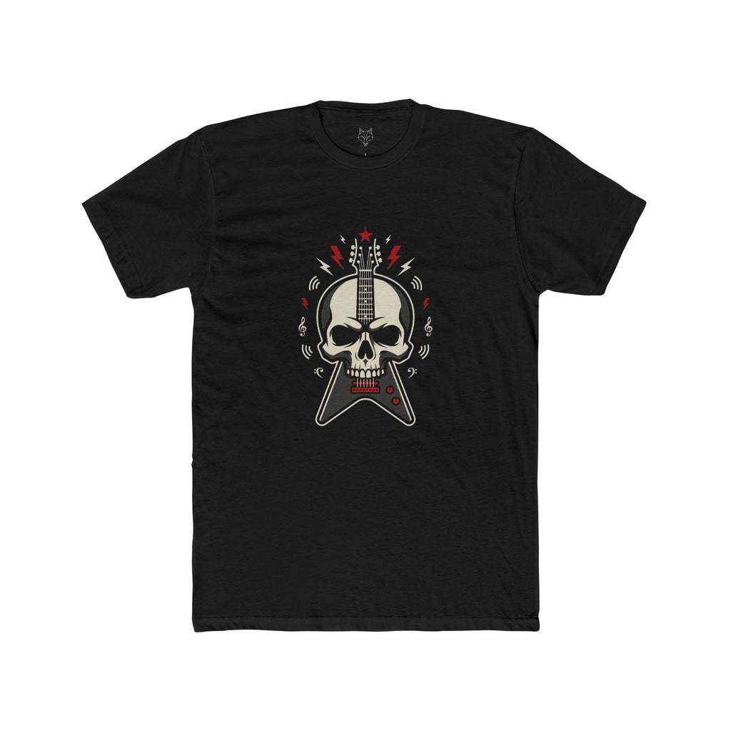 Skull Guitar T-Shirt — Rock Guitarist Skull Graphic Tee