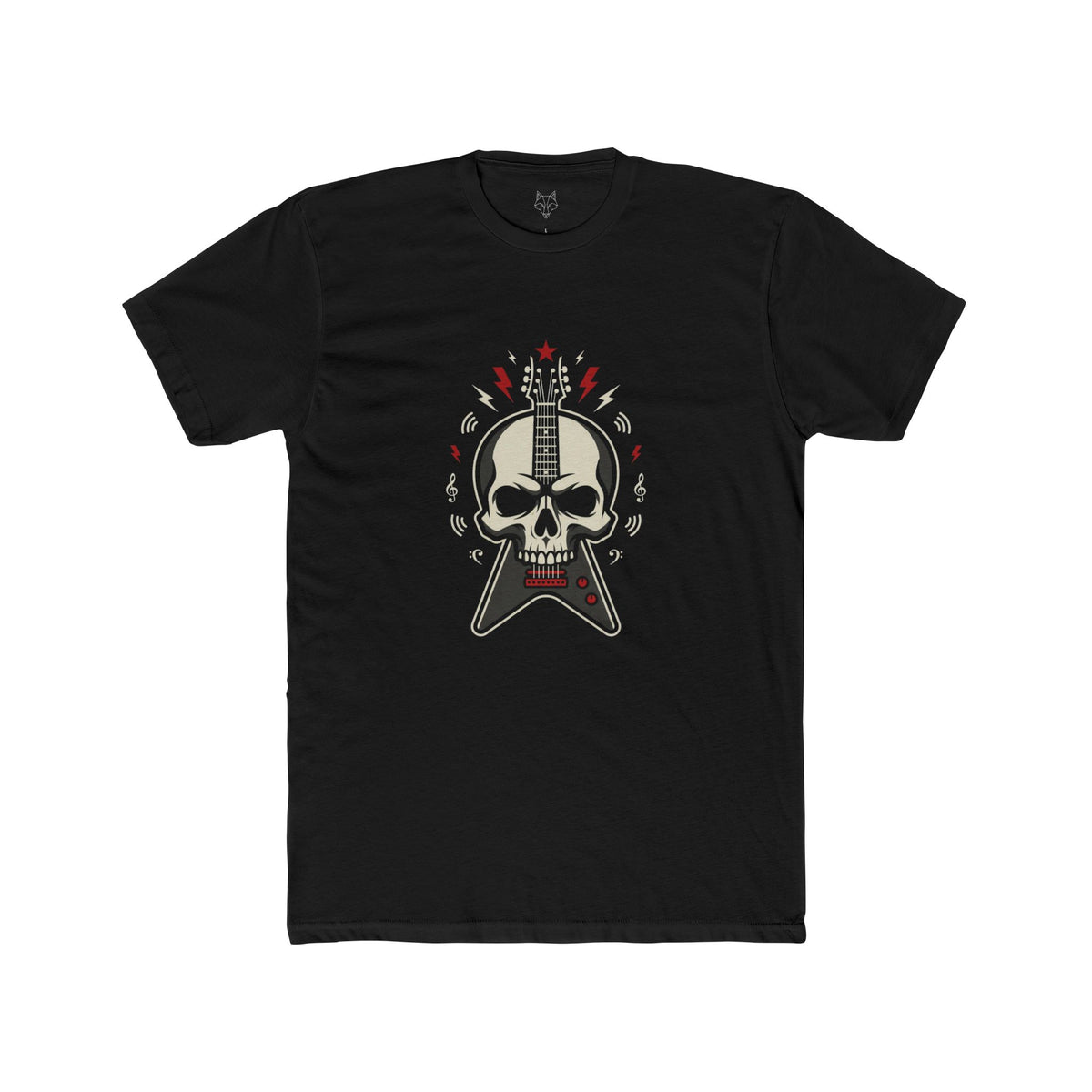 Skull Guitar T-Shirt — Rock Guitarist Skull Graphic Tee