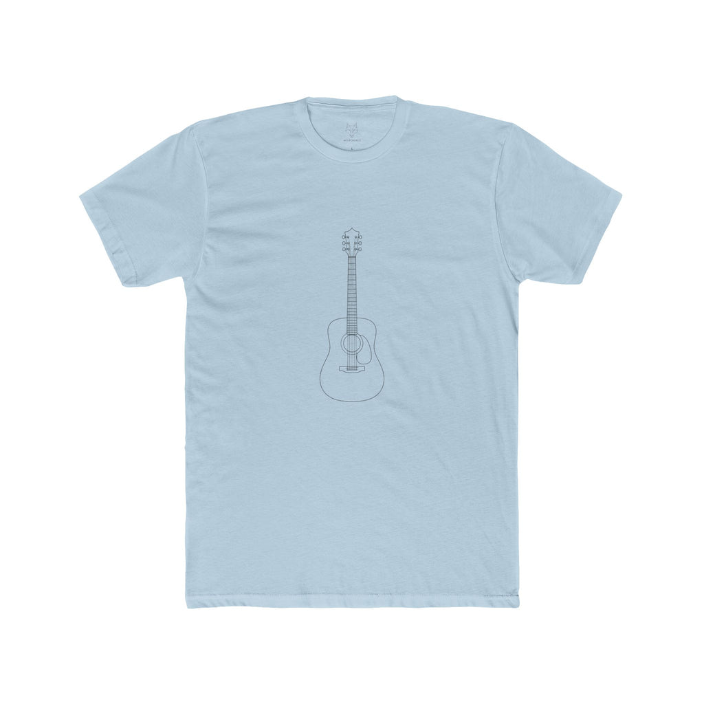 Guitar Outline Tee — Minimal Acoustic Guitar Graphic T-Shirt