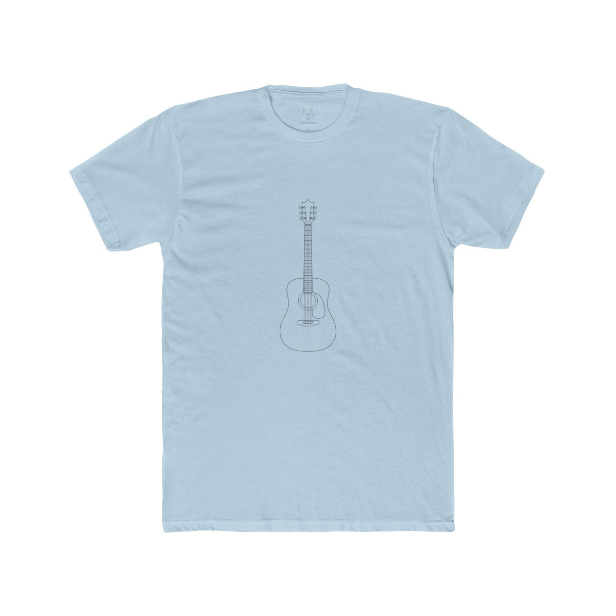 Guitar Outline Tee — Minimal Acoustic Guitar Graphic T-Shirt