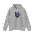 Mystic Wolf Hoodie — Neon Geometric Wolf Head Sweatshirt