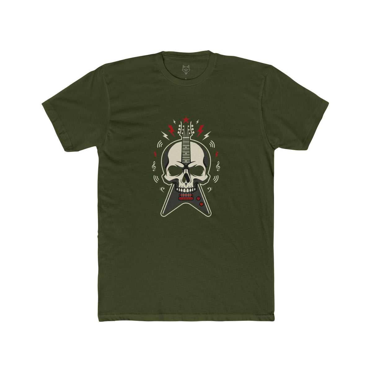 Skull Guitar T-Shirt — Rock Guitarist Skull Graphic Tee